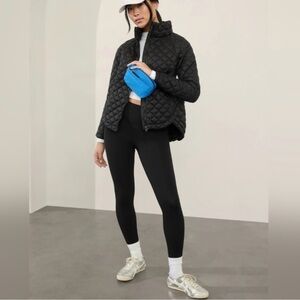 Athleta Whisper Featherless Puffer Jacket in Black Size XLT